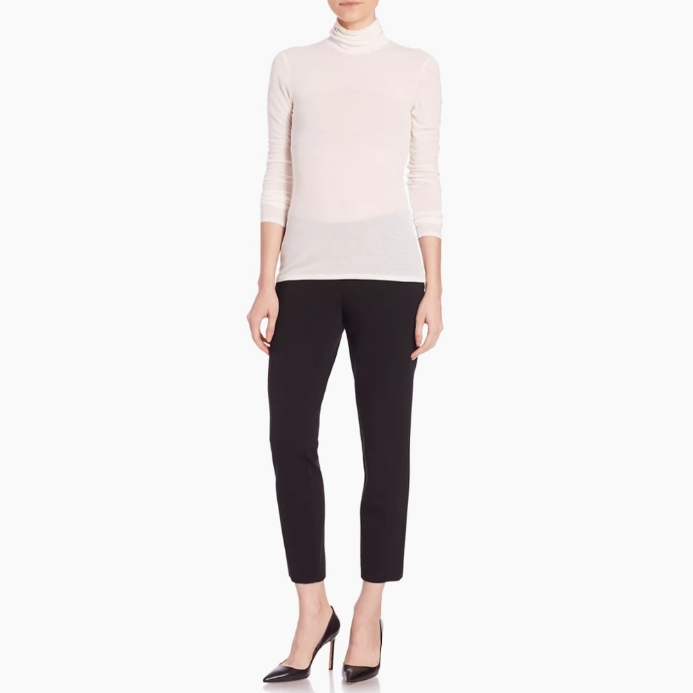 Theory Thaniel Approach Slim-Fit Crop Pants in Black